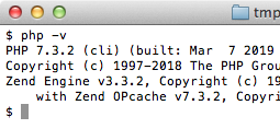 PHP 7.3.2 im Terminal